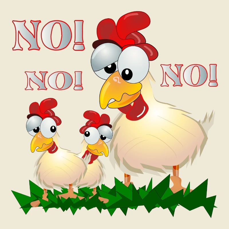 BANDE DESSINÉE DRÔLE DE POULET - NON