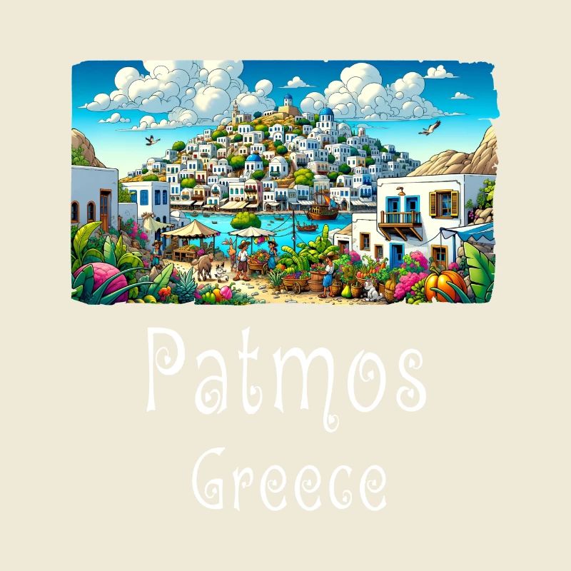 Patmos, Grèce, île de vacances, plage