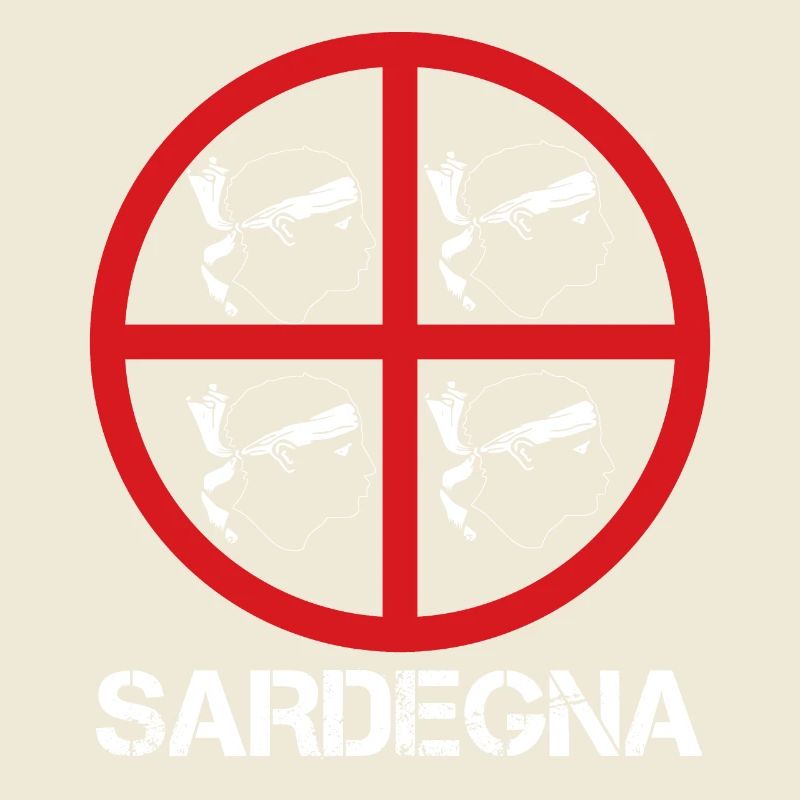 Drapeau de la Sardaigne à têtes mauresques