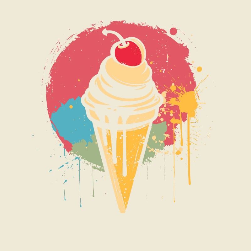 Graffiti de cornet de crème glacée