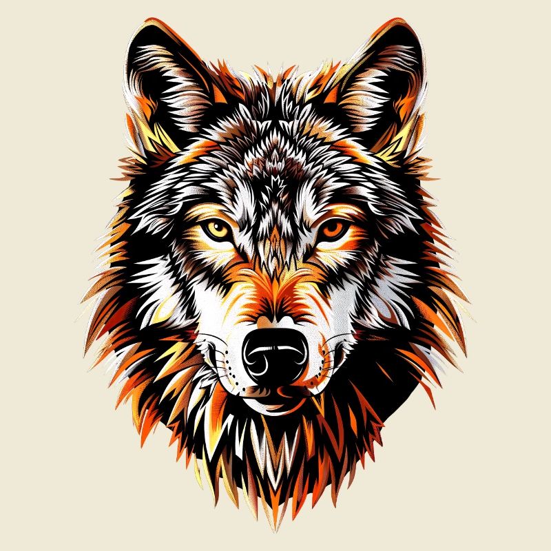 Loup Motif Loups Wolf Pack Gris Wolfhound Wolf