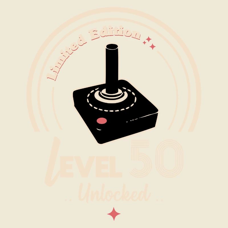 Design Badge Level 50 Retro Console