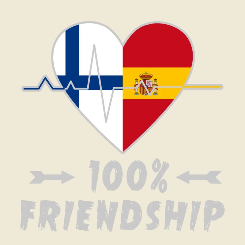 Finnland und Spanien 100% Freundschaft
