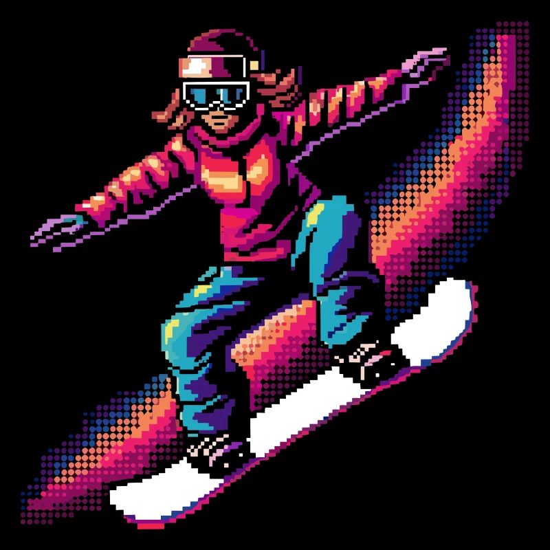 Snowboarding Pixel