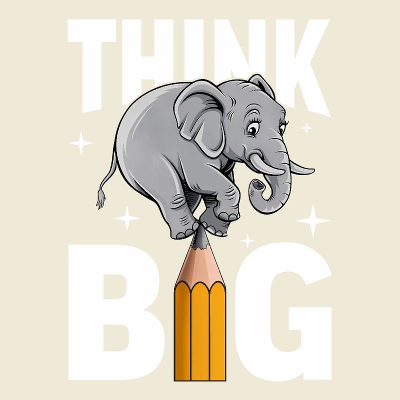 Denke groß Elefant Denker, Träumer und Visionäre