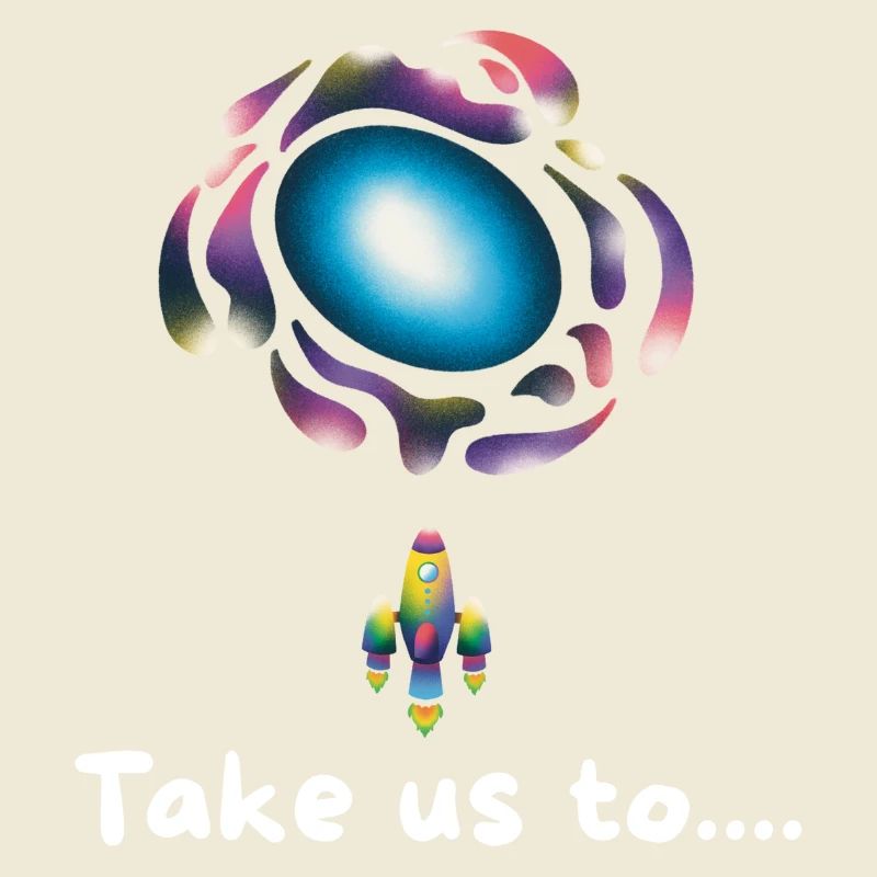 Neon Galaxy Rocket