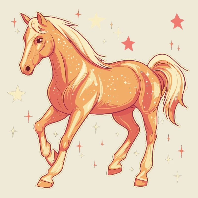Cheval avec des étoiles