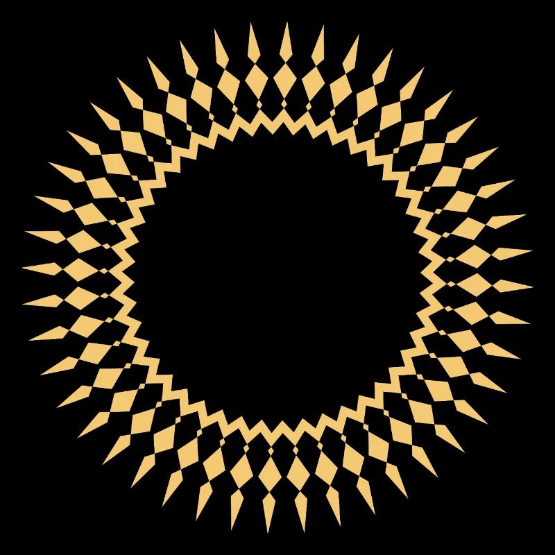 Radiant sun frame geometric