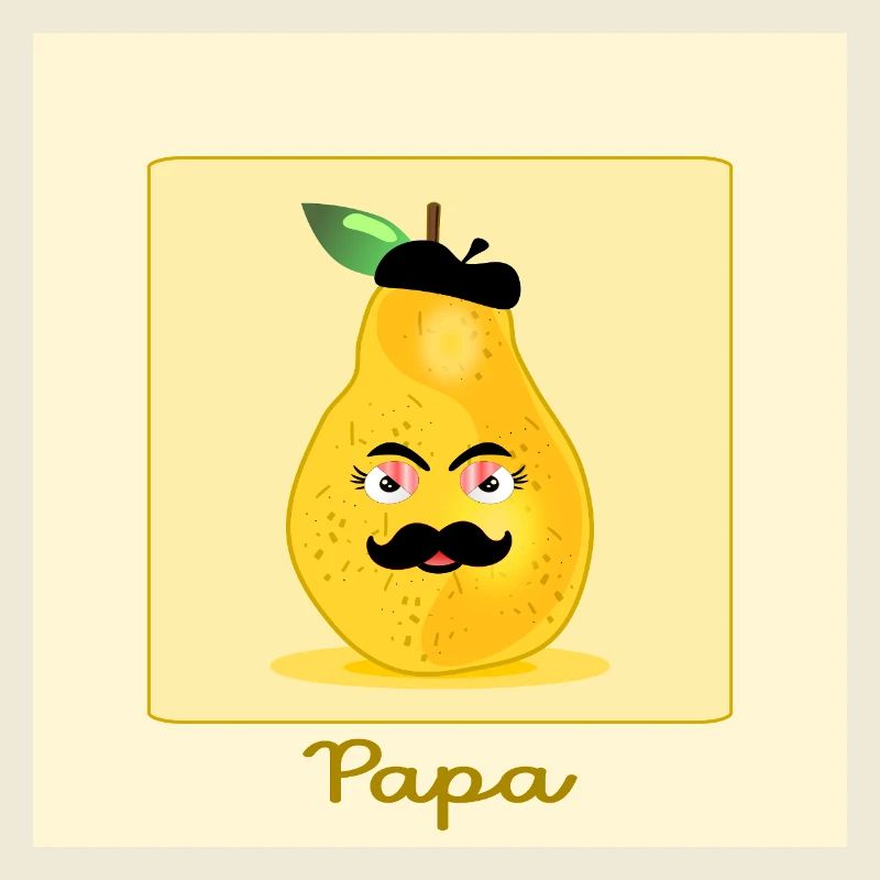 Französischer Vater - Papa mit Schnurrbart Bart