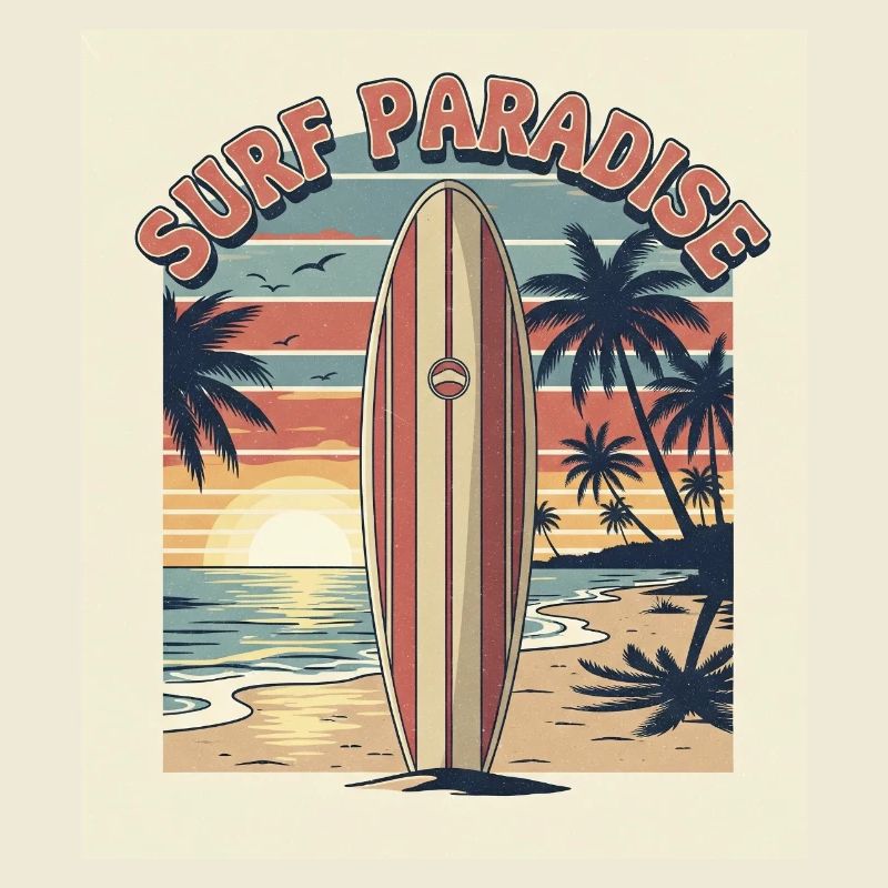 Surf Paradise Design rétro