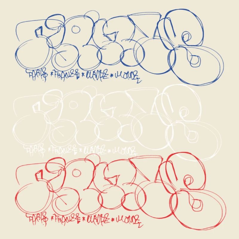 Graffiti Kunst Collage Print (Pariser Bubble Style