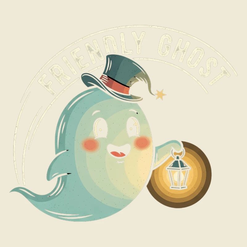 Friendly Ghost with Lantern