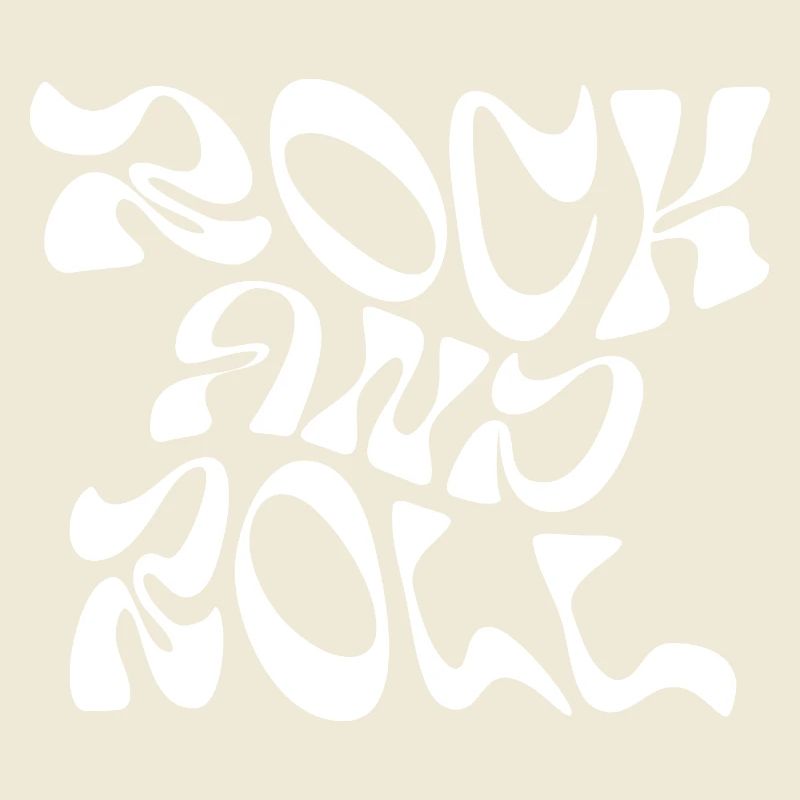 Conception de typographie rock and roll