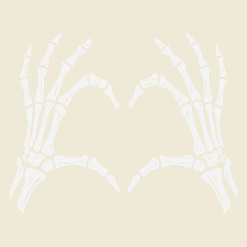 Skeleton heart in hand