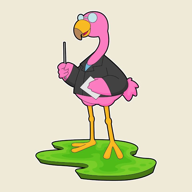 Flamingo Lehrer Zeigestab Schule