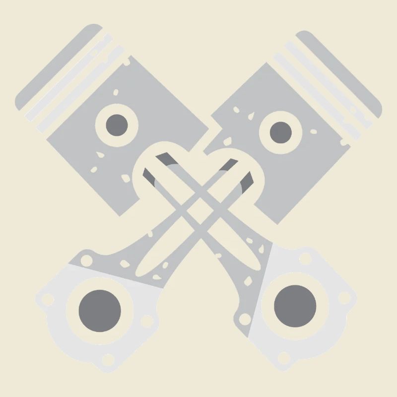 Piston croisé gris conception mécanique