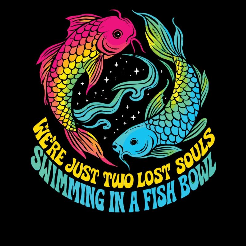 Deux âmes perdues - Poisson Koi Retro