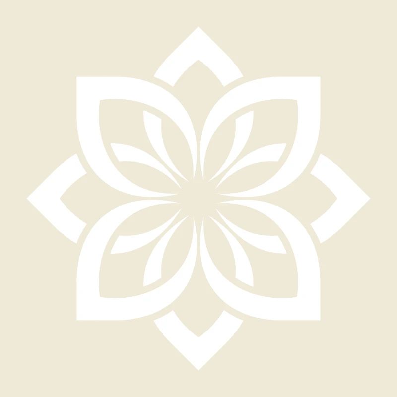 Weißes Blüten Mandala Chogan