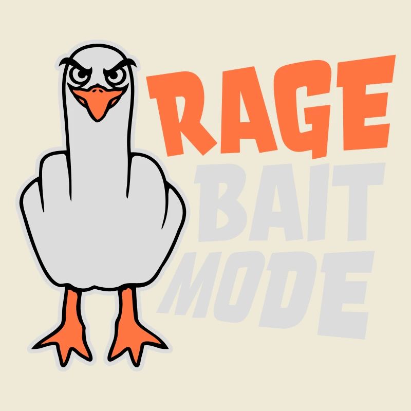 Rage Bait Mode Möwe Vogel Böse Lustig Provokation
