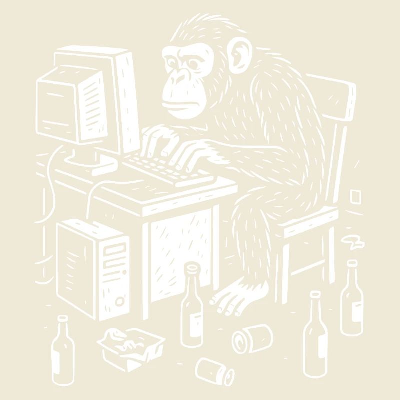Codeur singe de bureau