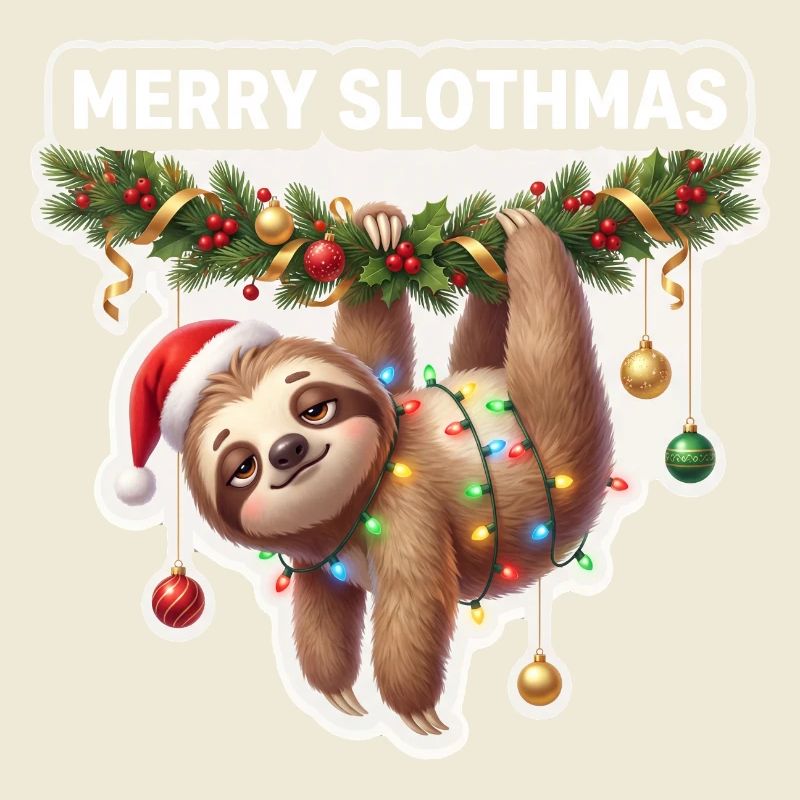 Happy Slothmas String Lights