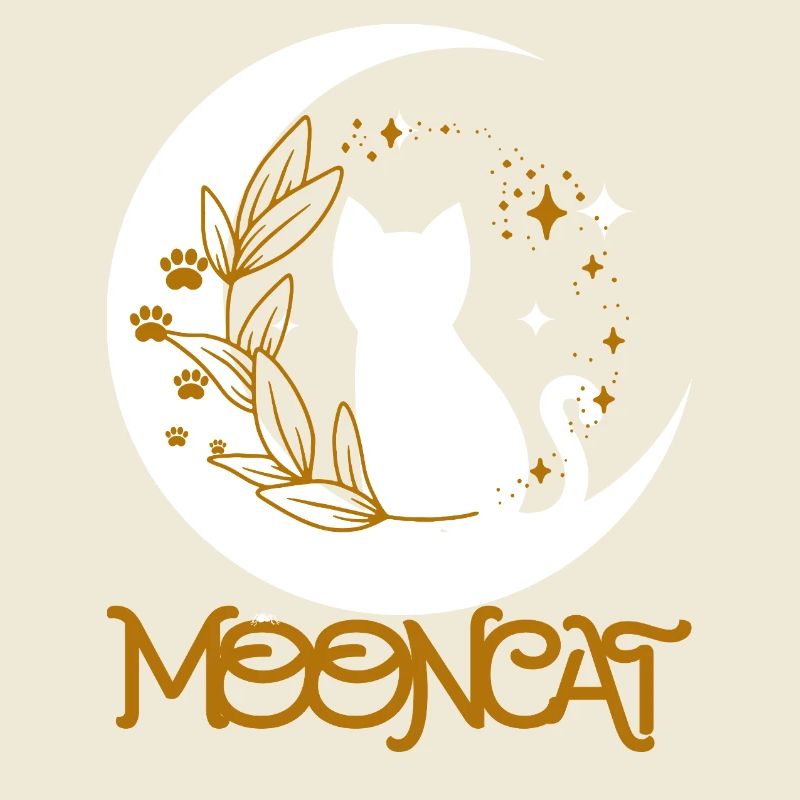 Chat lunaire doré