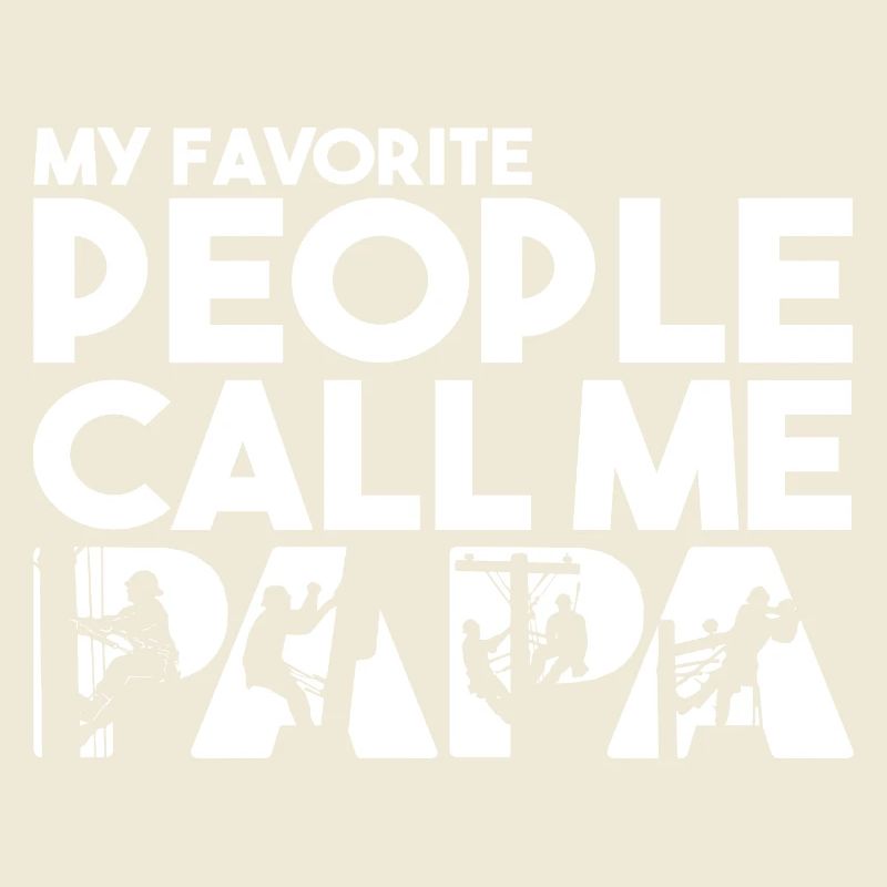 Line Worker Papa Electrical Lineman Father Day 