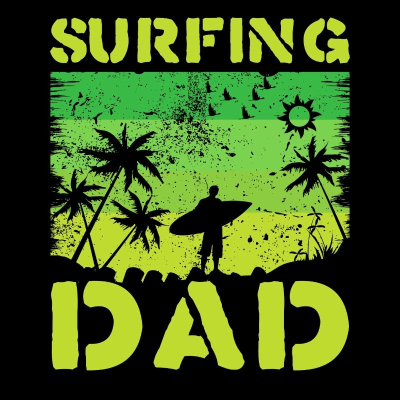 Surfing Dad Rétro Green