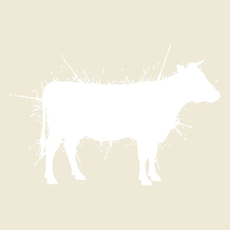 Cow Silhouette Grunge Splash Vector