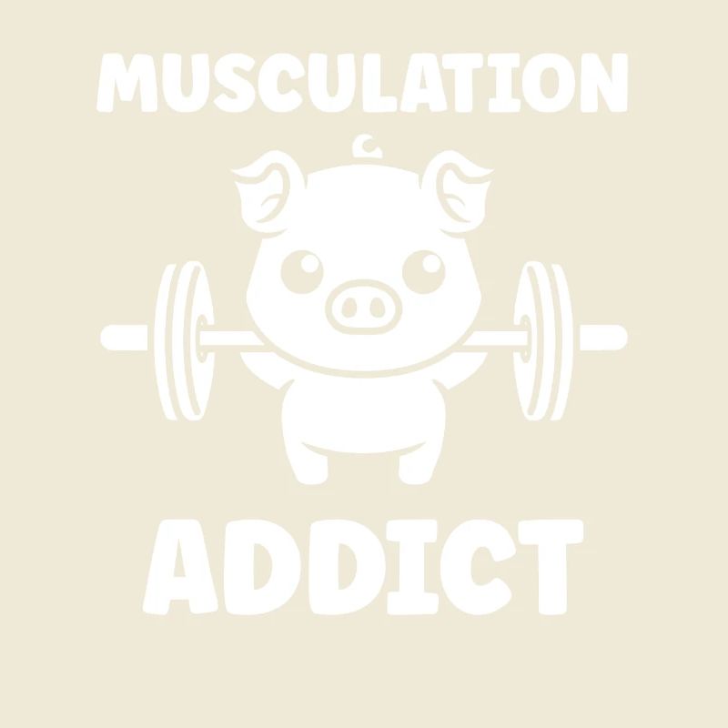 Muscle Pig and Dumbbells