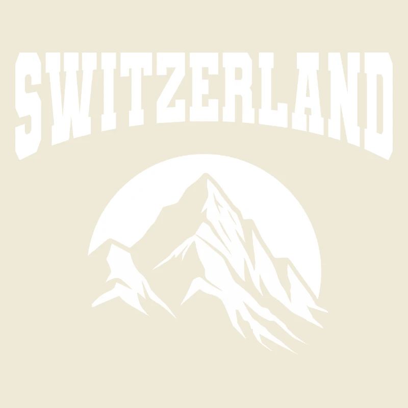 Schweizer Berggipfel | Weiß Monochrom
