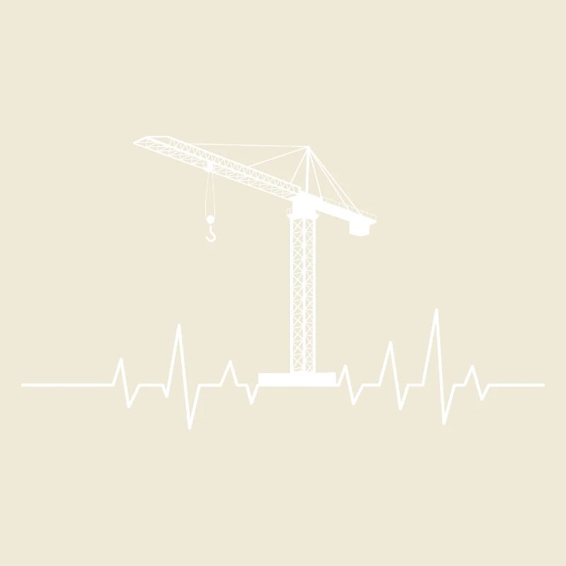 Crane Heartbeat ECG Pulse Construction Operator