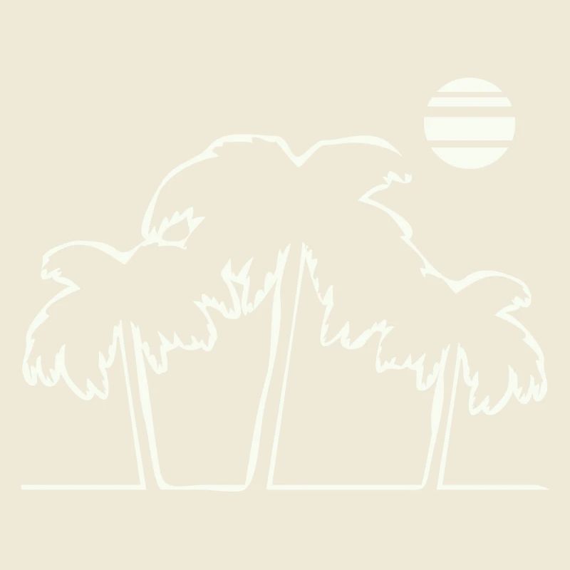 Tropical palm trees in sunset