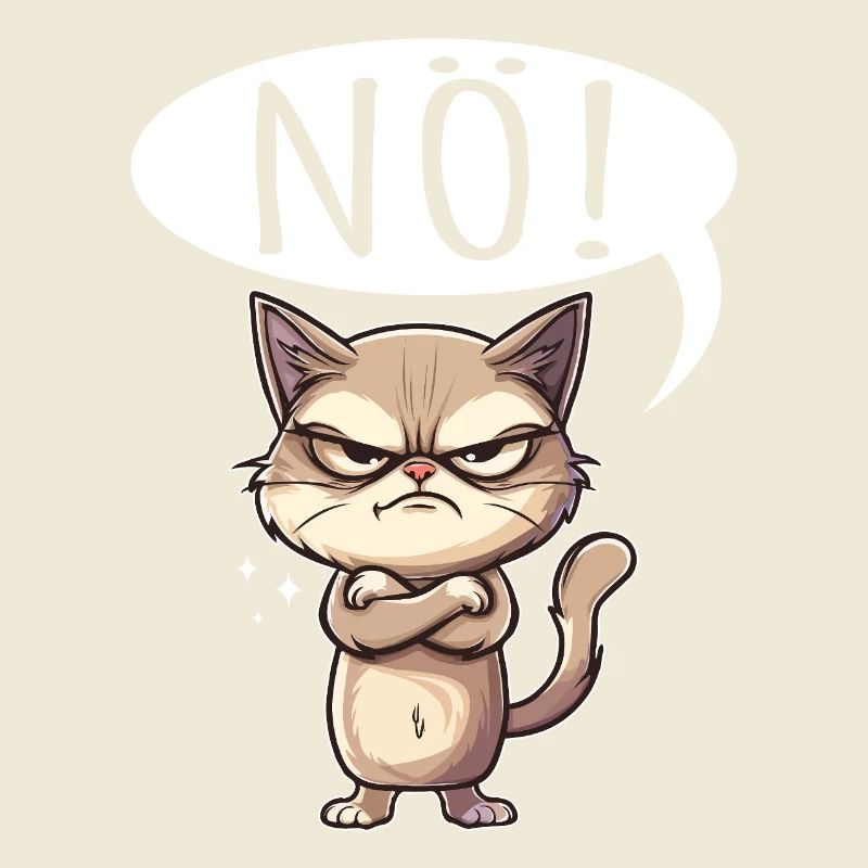 Cool Cat Nope funny saying grumpy