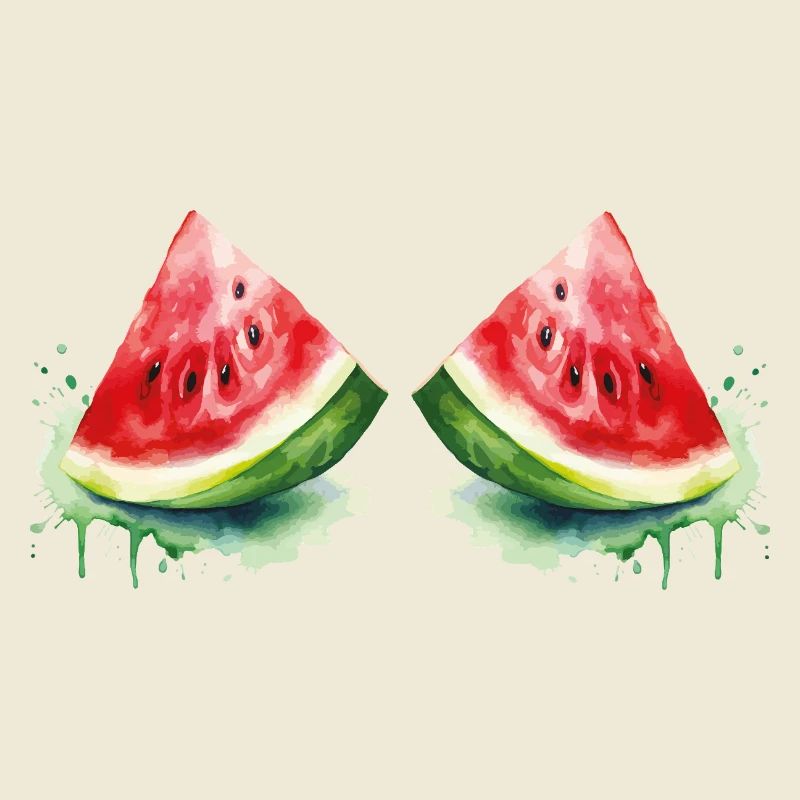Aquarelle Pastèque