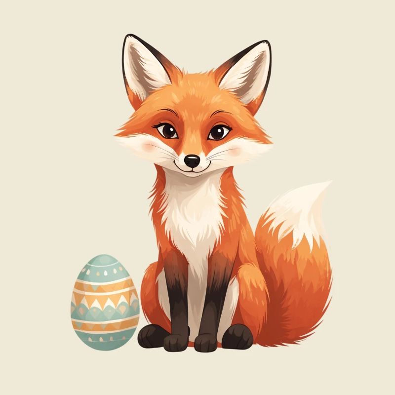 Osterfuchs mit weichem Stil