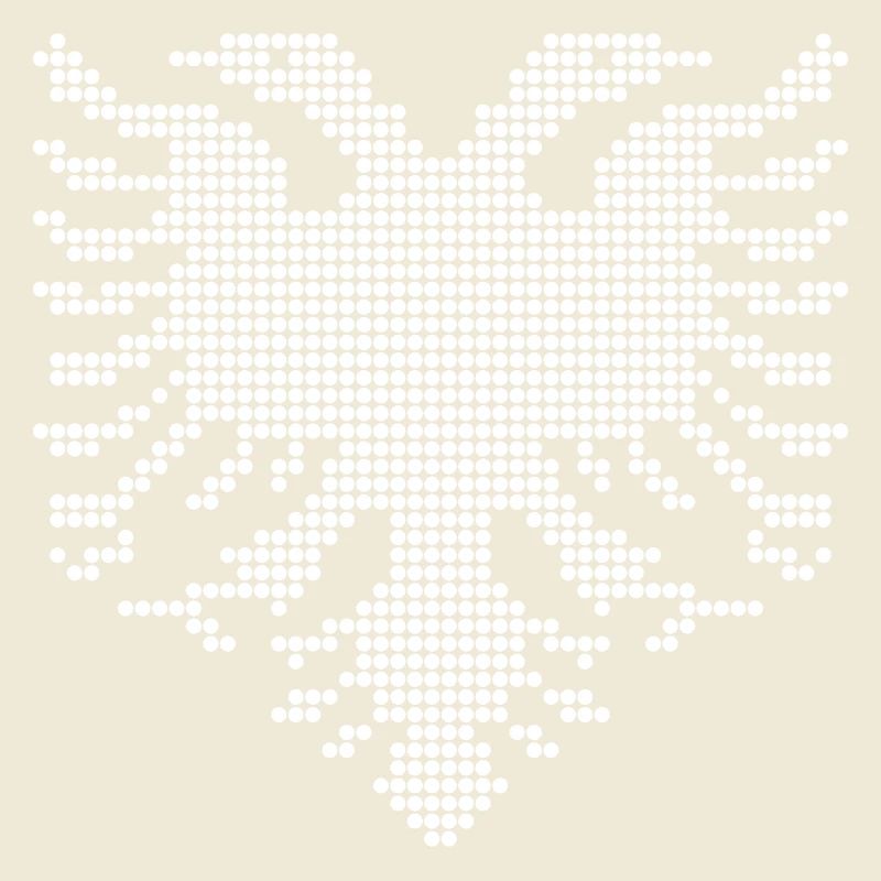 Albanian Double Headed Eagle Dotwork Emblem