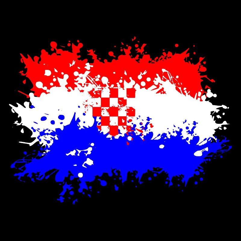 Kroatien Flagge Splash
