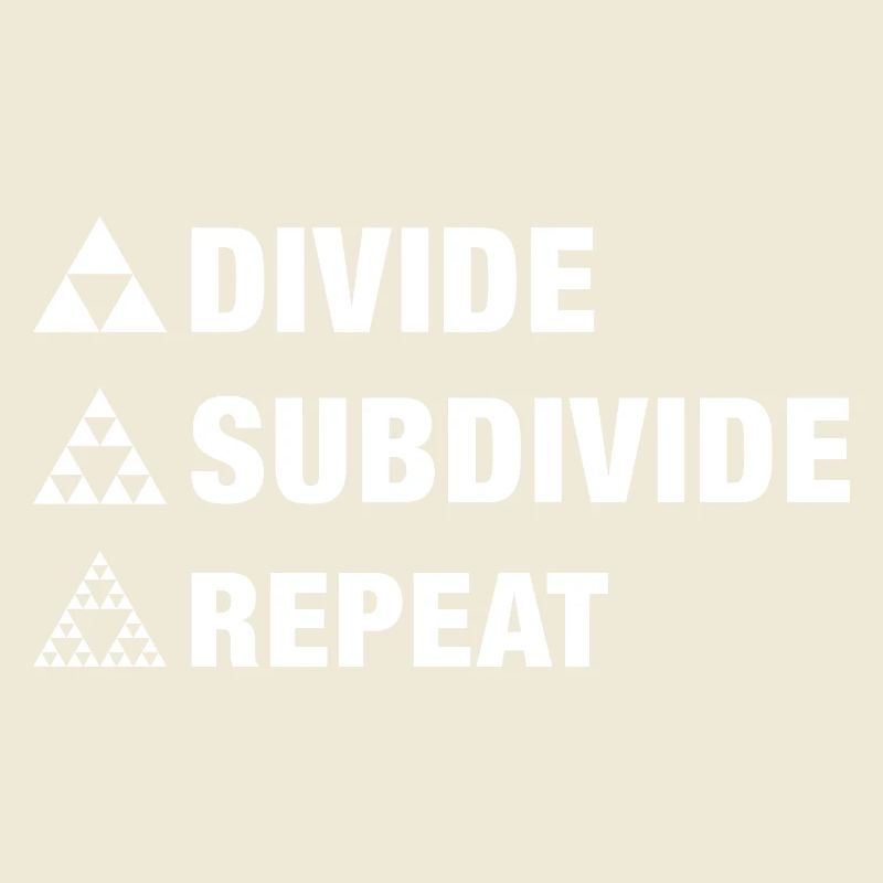 triangle fractal geometry divide subdivide repeat