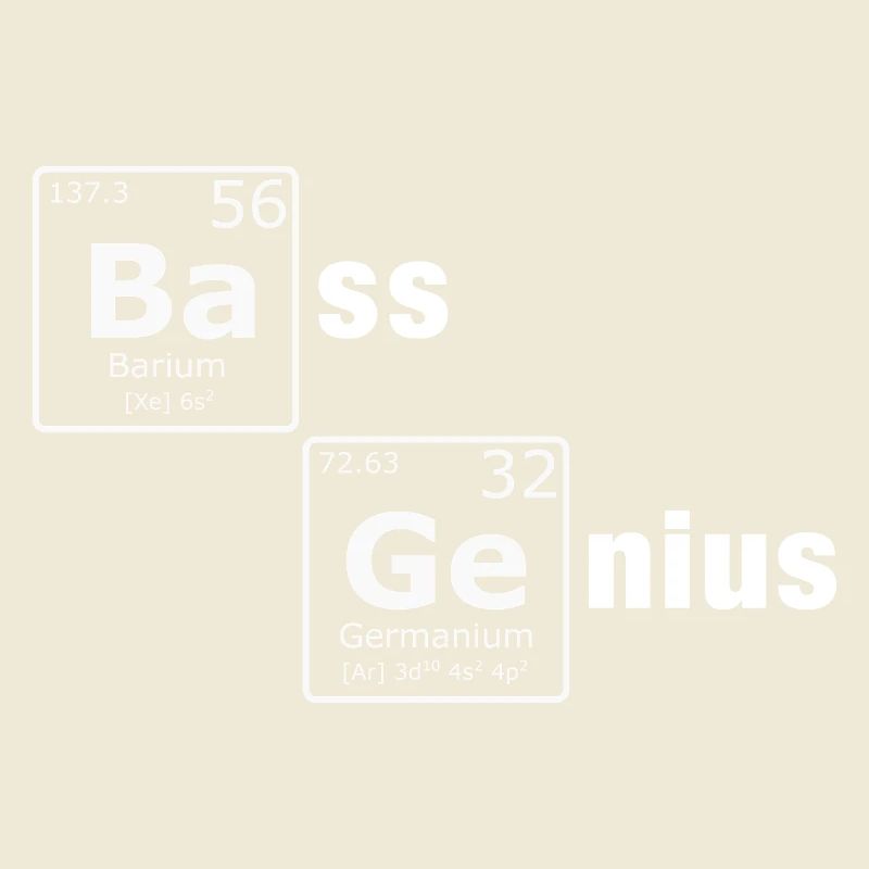 Bass Genius Periodensystem PSE Elemente Nerd