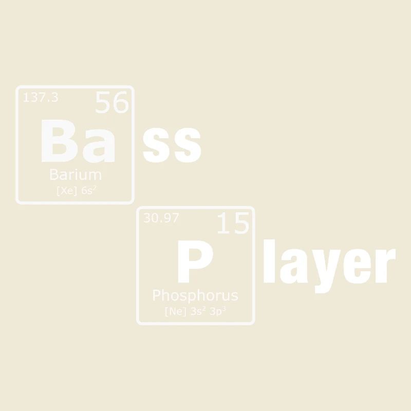 Bass Player PSE Periodensystem Elemente Nerd