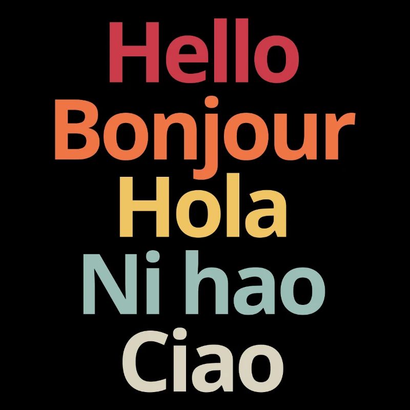 Hello in Different Languages Funny Linguistics Tee