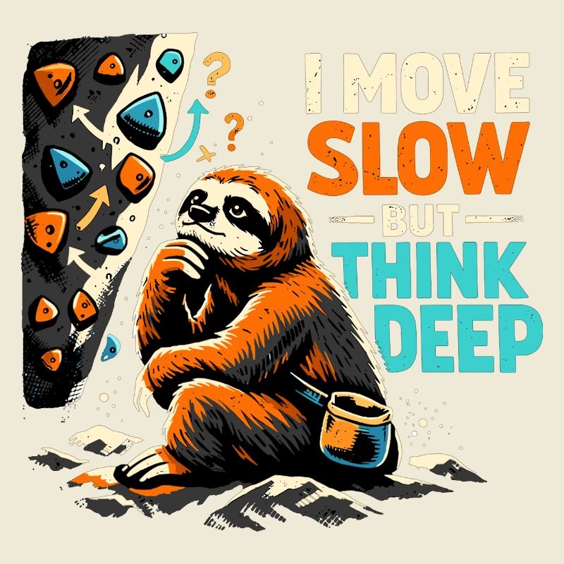Faultier Bouldern - I move slow but think deep