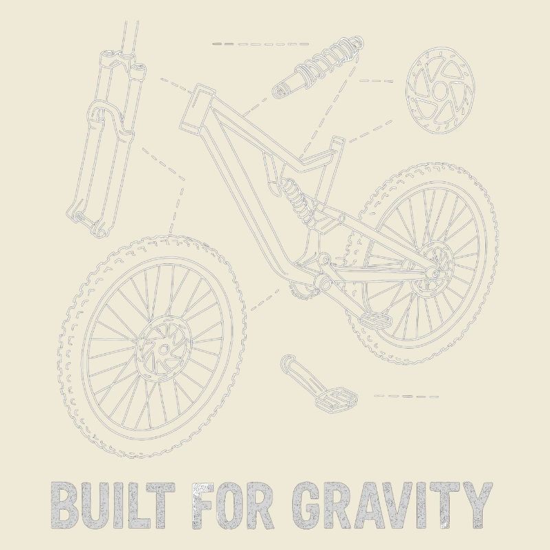 Built for Gravity: DH-Bike Exploded Drawing