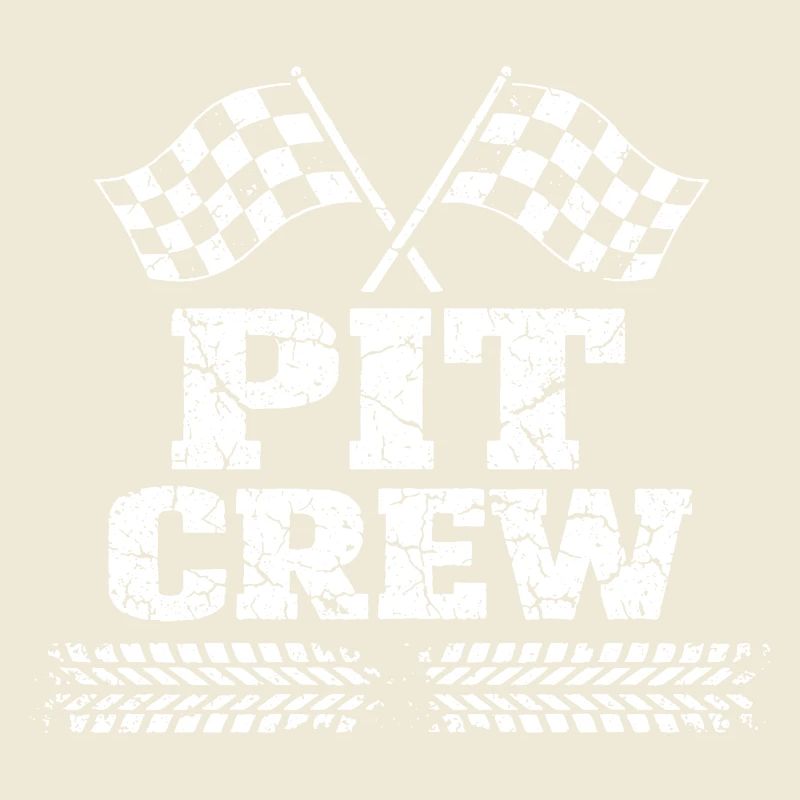 Pit Crew Équipe de Course Automobile Vintage