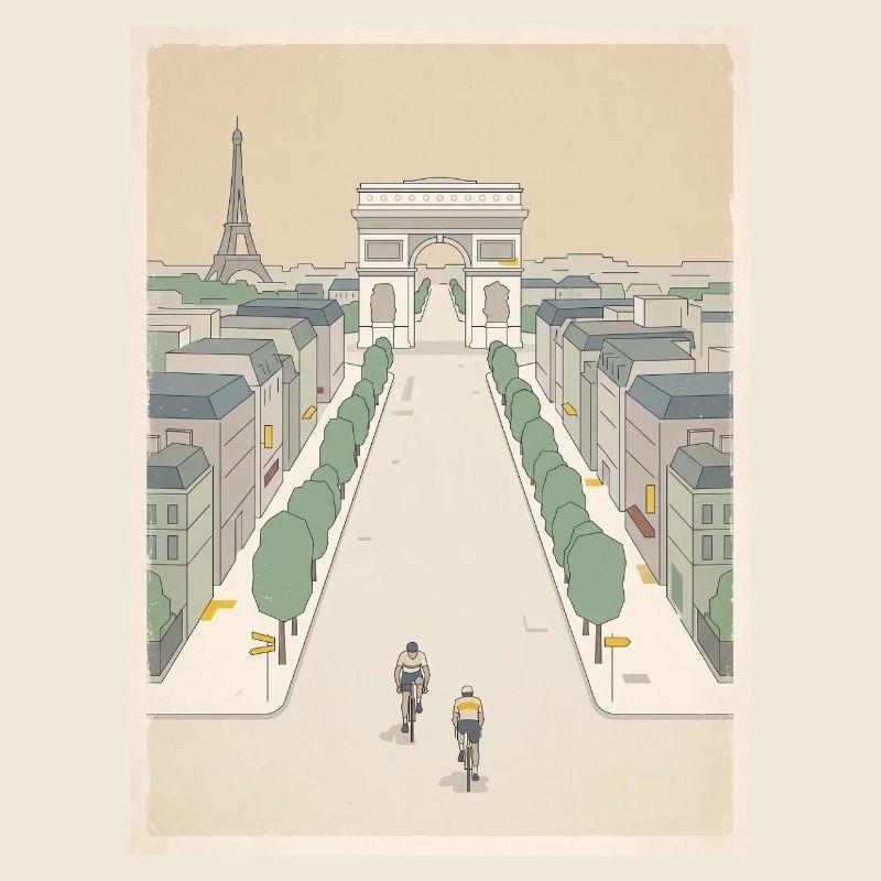 Arrivée à Paris — Souvenir du cyclisme