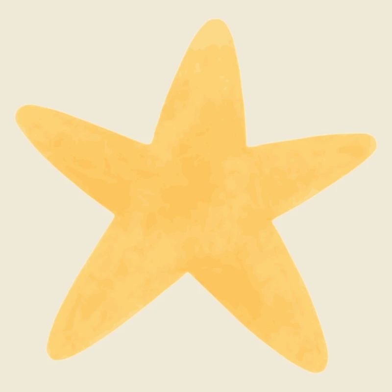 Étoile dorée à l’aquarelle
