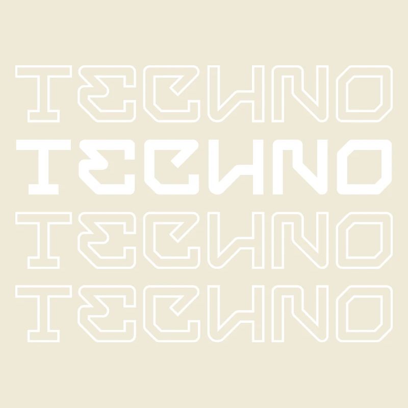 Conception de logo en typographie techno-moderne