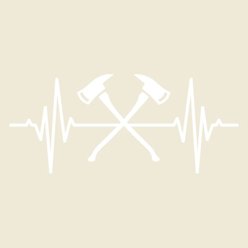 Firefighter Axe Heart Line ECG