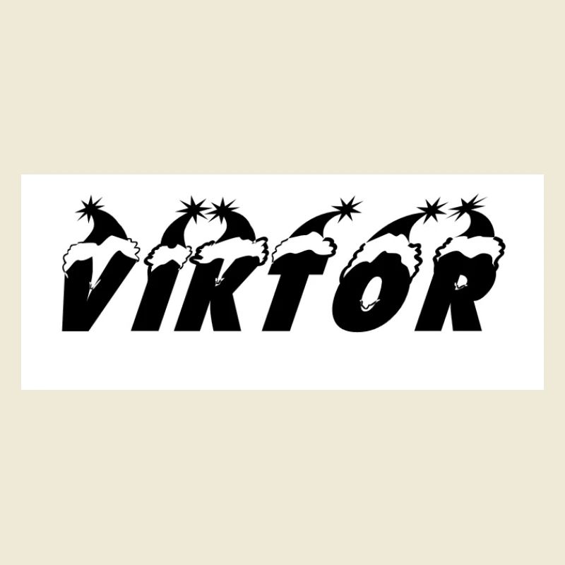 Viktor Silhouette mit Sternmotiven